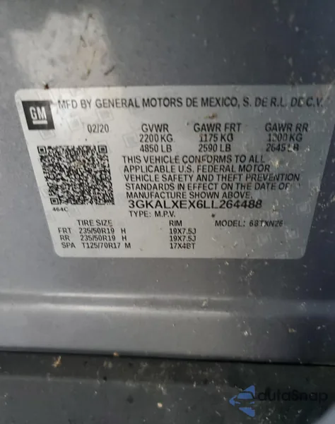 2020 GMC Terrain Denali from USA, damaged, VIN 3GKALXEX6LL264488